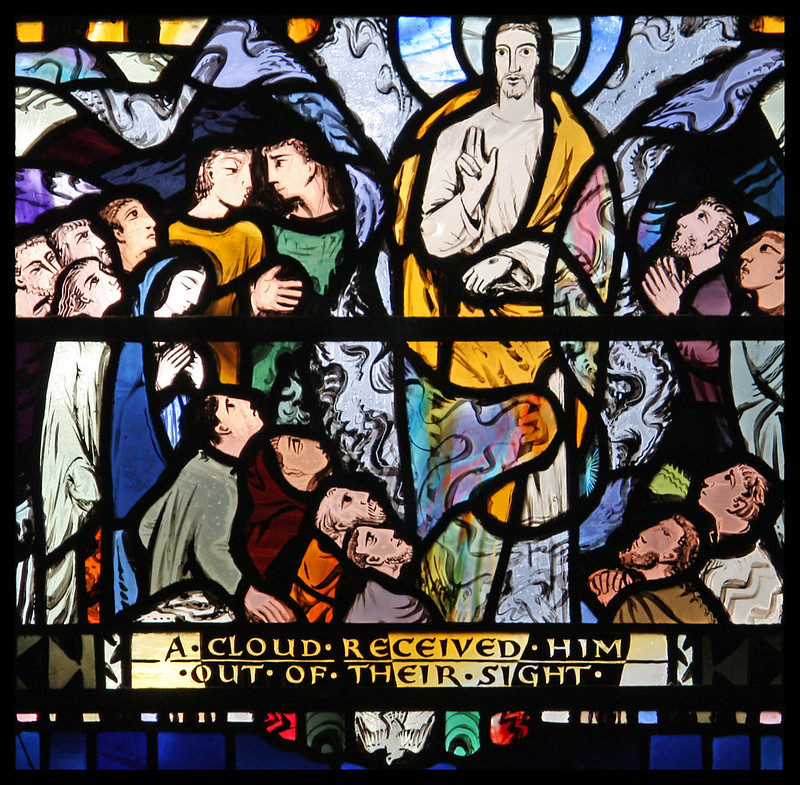 Fr Lawrence Lew, O.P.Following Ascension Detail from a window in St Elthedreda's in London showing the Lord's ascension, which in some countries is celebrated today.