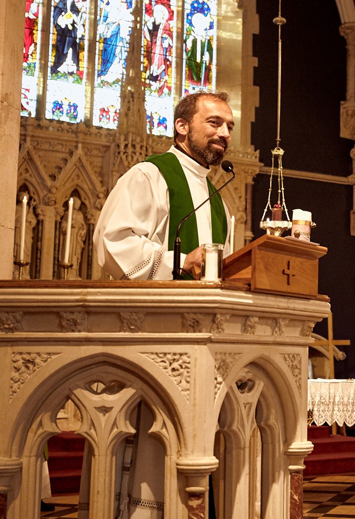 Fr. Javier preaching